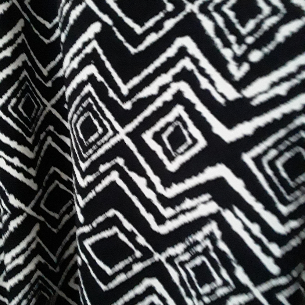 AB Studios Black and White Geometric Full pants M - Picture 3 of 3
